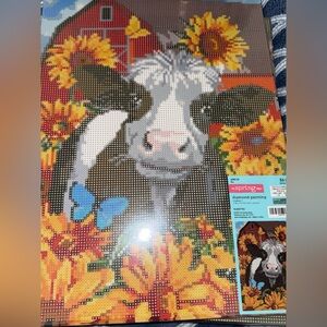 NEW!!! Hobby Lobby Cow and Sunflowers Diamond Painting Canvas